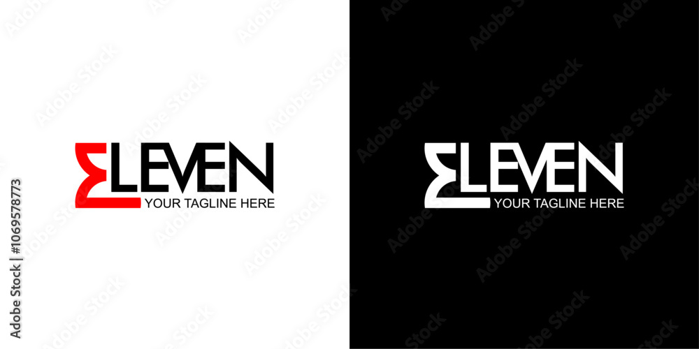 Obraz premium eleven vector logo design for retail