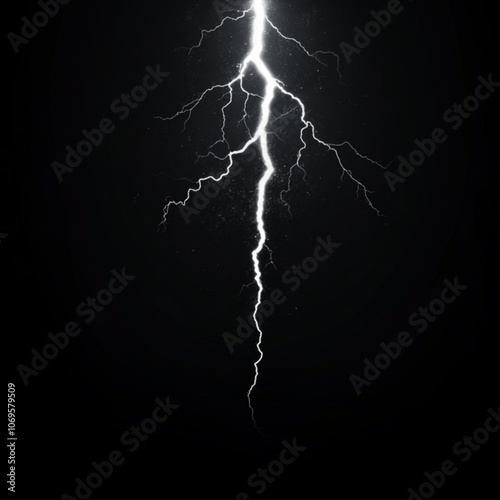 lightning in the night sky