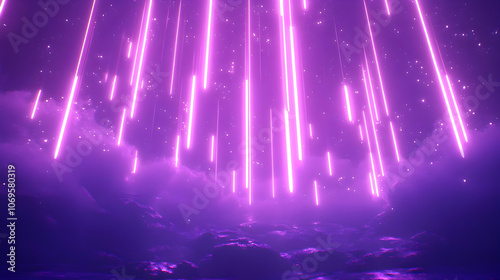 Purple Neon Lights Abstract Background