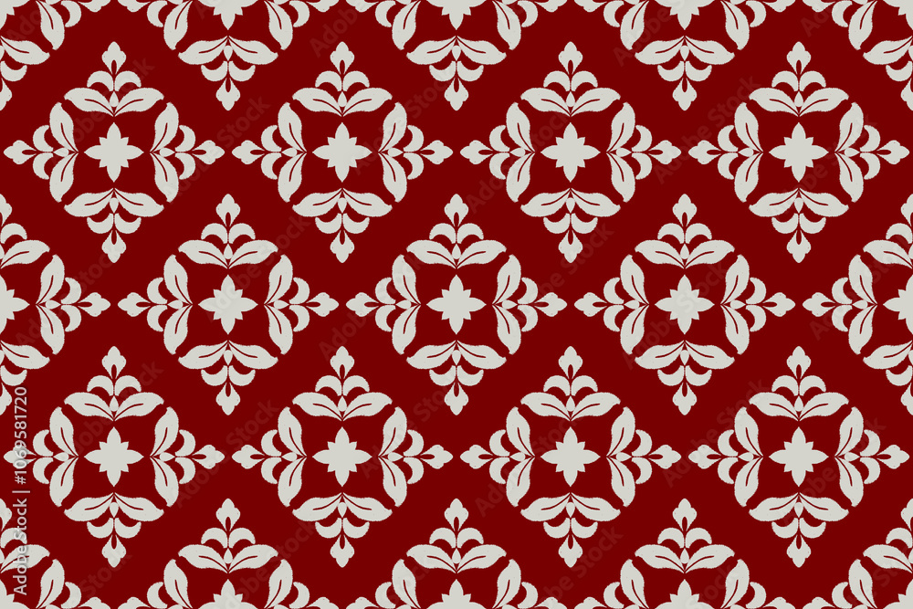 Geometric ethnic oriental ikat pattern traditional Design for background,carpet,wallpaper,clothing,wrapping,Batik,fabric,Vector illustration.embroidery style. Geometric ethnic oriental ikat pattern traditional Design for background,carpet,wallpaper,clothing,wrapping,Batik,fabric,Vector illustration.embroidery style.
