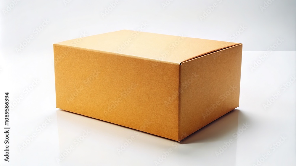 Cardboard Box on White Background - Product Photography Cardboard Box on White Background - Product Photography
