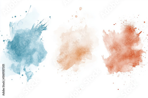 Obraz na płótnie vibrant watercolour splatters: a blueprint for abstract art design w salonie