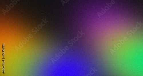 Abstract grainy gradient texture background, soft vibrant blue purple green orange colors noisy texture, vibrant color flow shaped, from light to dark, glowing, website header design, banner, poster