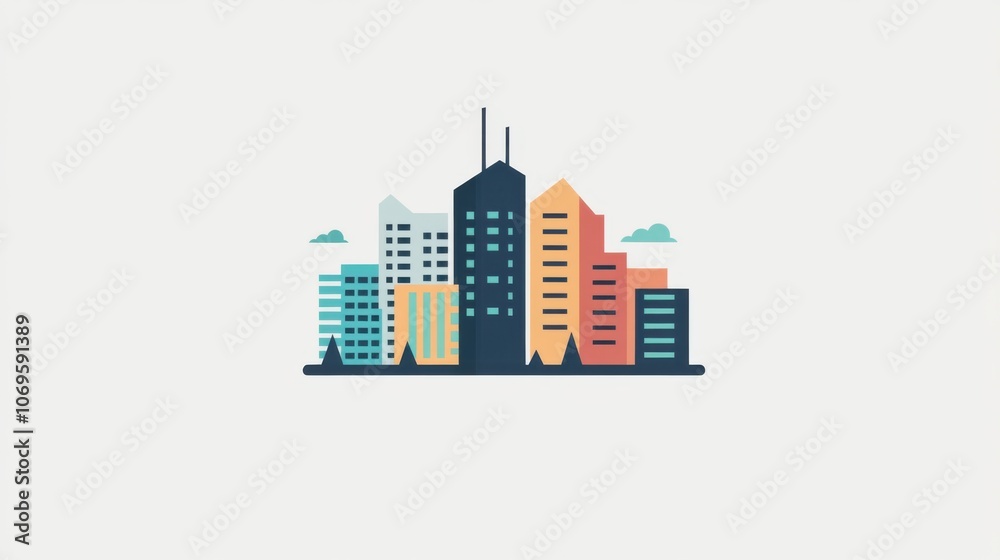 Fototapeta premium abstract city skyline