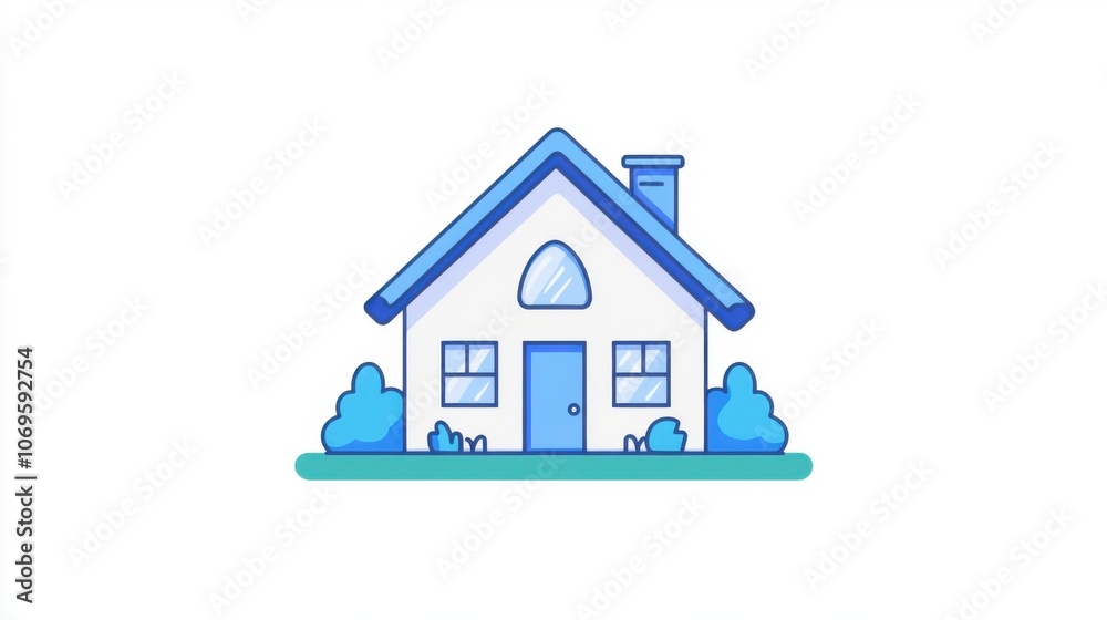 blue house icon