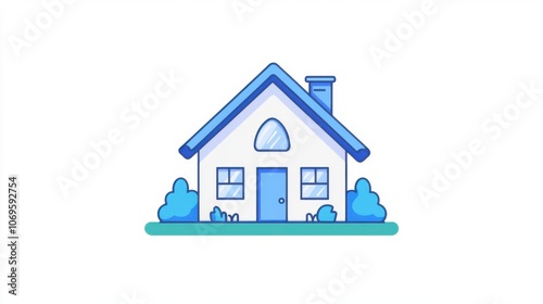 blue house icon