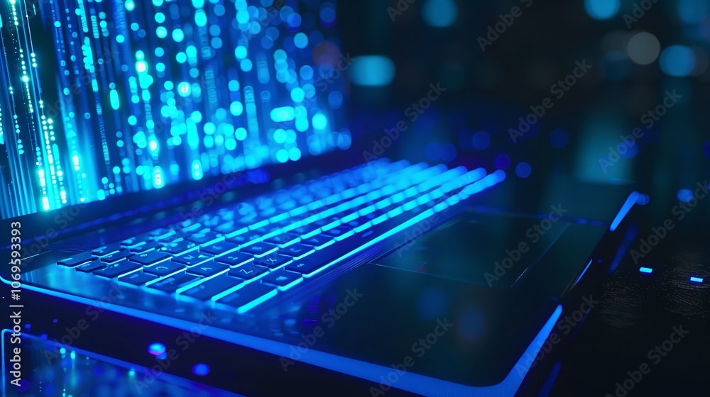 Cyber Monday Sale background. Blue neon light text on clear backdrop Cyber Monday Sale background. Blue neon light text on clear backdrop
