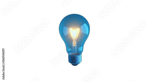 A symbolic light bulb hovering, with a faint glow inside, representing an idea or innovation, 4k resolution, no background, no shadow