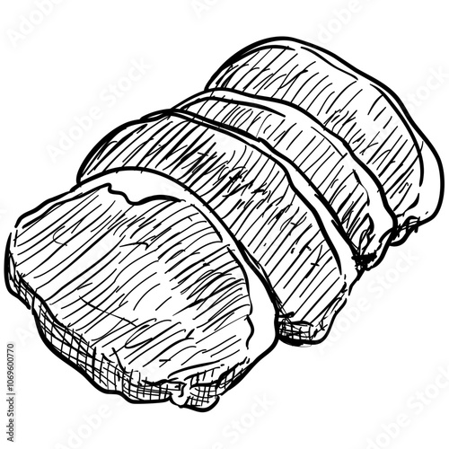 fillet meat handdrawn illustration