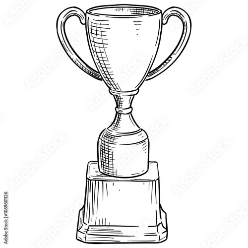 trophy handdrawn illustration