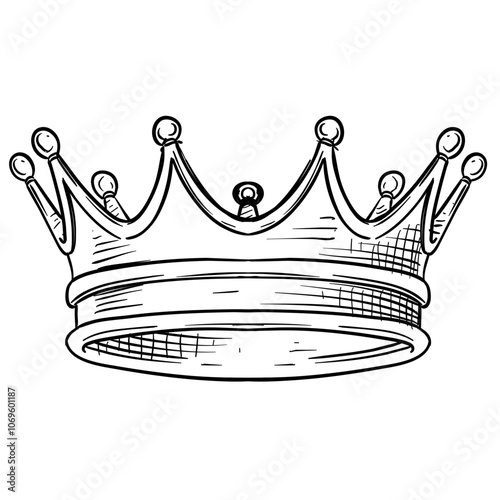 crown handdrawn illustration