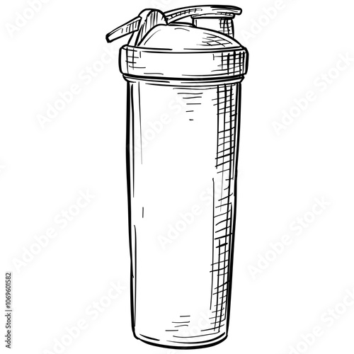 sport bottle handdrawn illustration