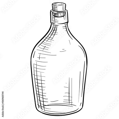 bottle handdrawn illustration