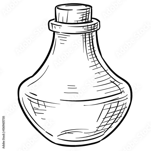 bottle handdrawn illustration