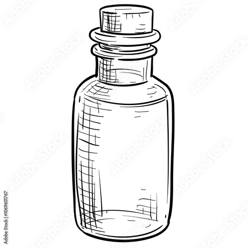 bottle handdrawn illustration