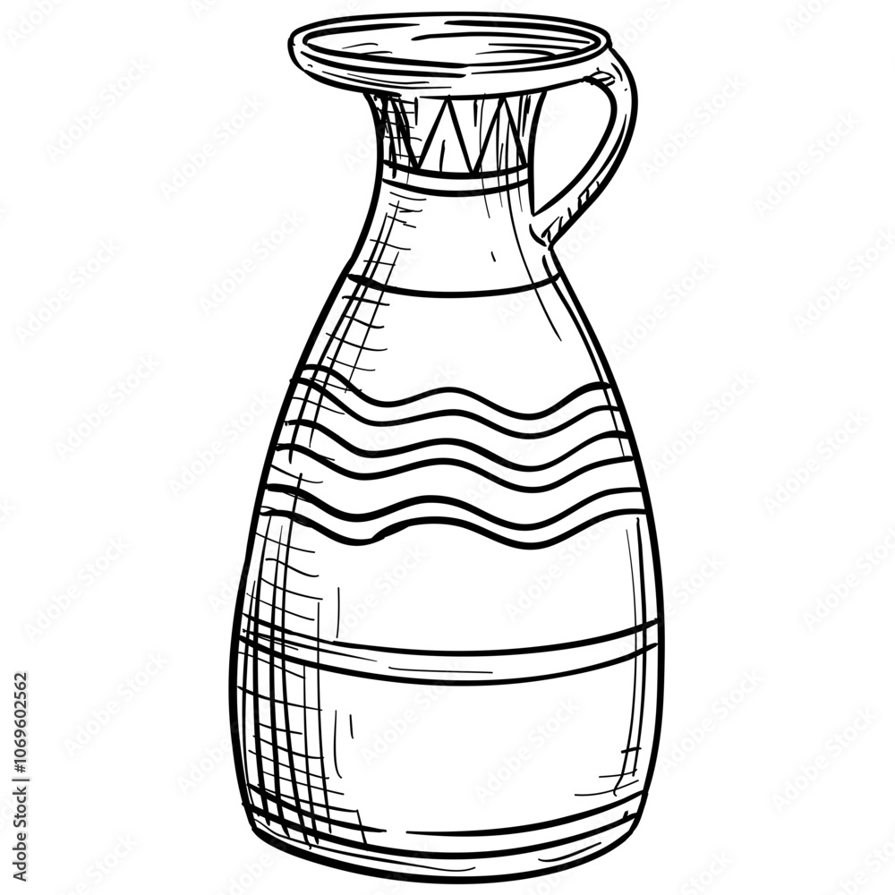 vases handdrawn illustration vases handdrawn illustration