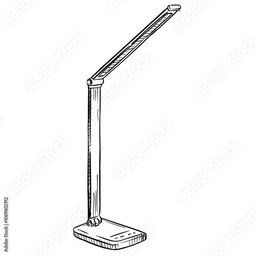 desk lamp handdrawn illustration