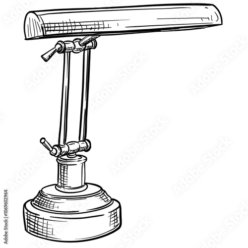 desk lamp handdrawn illustration