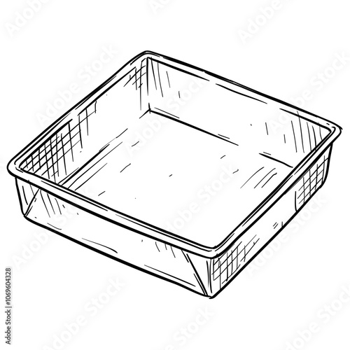 Handdrawn Bakeware Tray Art