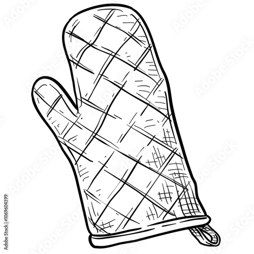 Pastry Gloves Handdrawn Illustration