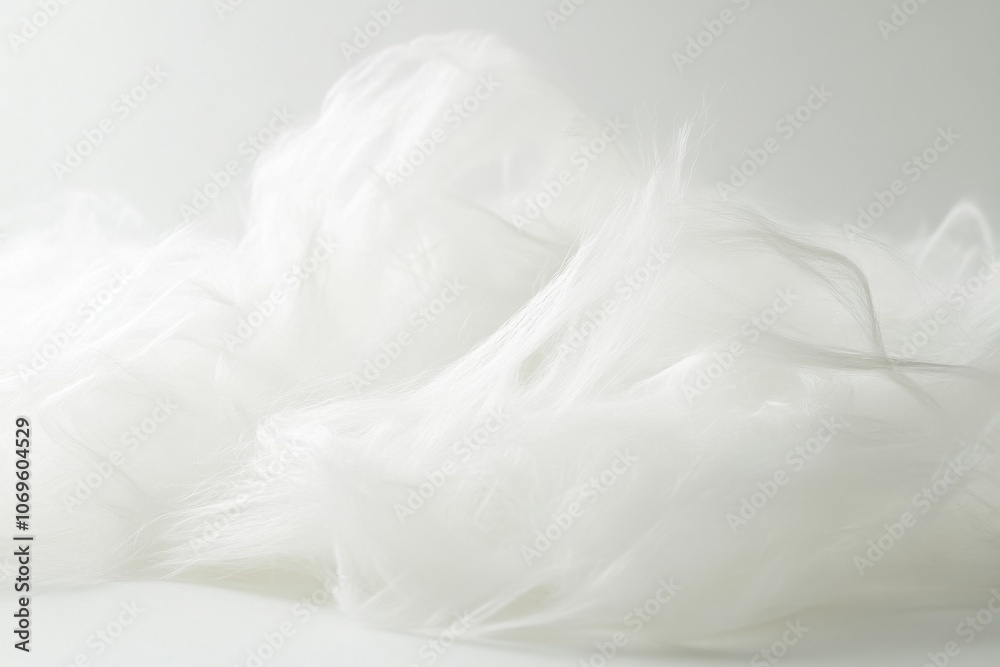 Obraz premium Bio-based fibers on white background , Natural fiber , Generative AI