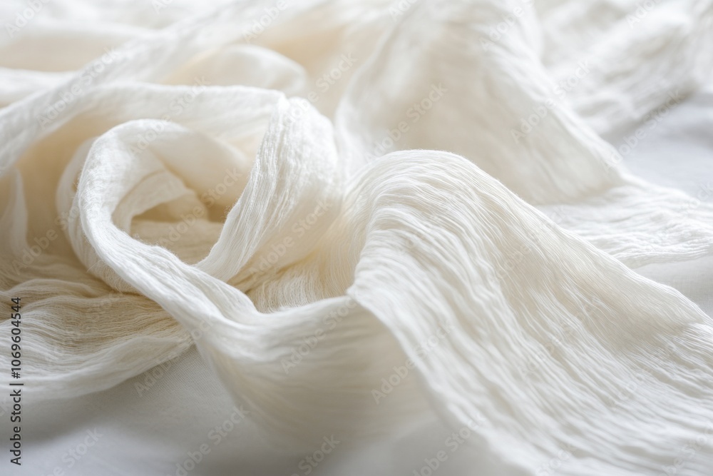 Bio-based fibers on white background , Natural fiber , Generative AI