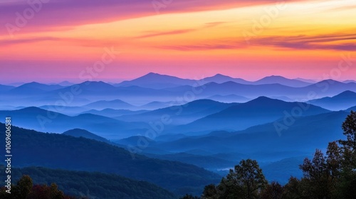 Serene Mountain Landscape at Sunset