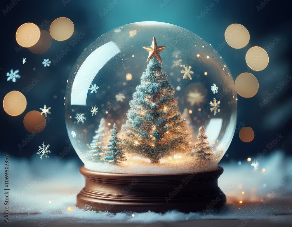 Nostalgic Snow Globe with Tiny Tree Nostalgic Snow Globe with Tiny Tree