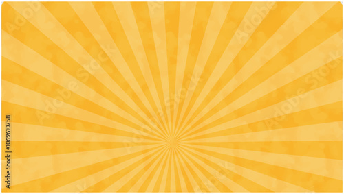 水彩風シンプルな集中線・黄
