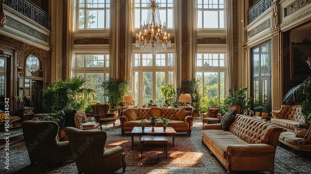 Luxurious Living Room with Natural Light Luxurious Living Room with Natural Light