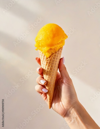 Helado de mango photo