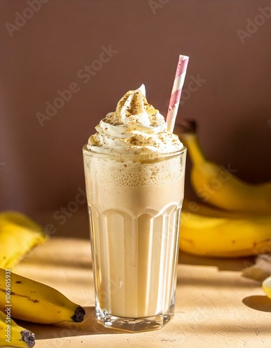 Banana milkshake photo