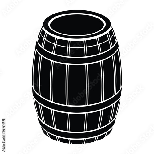 Barrel silhouette vector