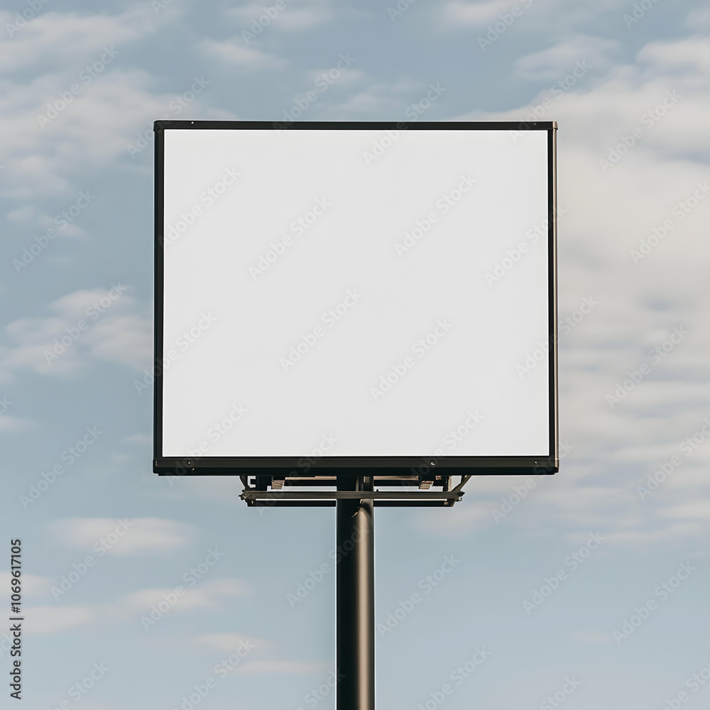 Blank Billboard Mockup Against Blue Sky, advertising, signage, advertising space, message board, outdoor advertising Blank Billboard Mockup Against Blue Sky, advertising, signage, advertising space, message board, outdoor advertising
