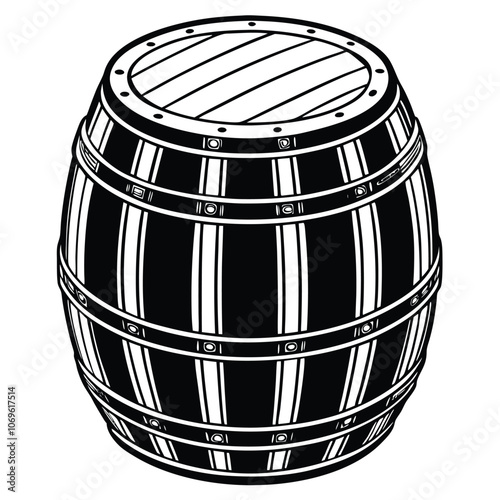 Barrel silhouette vector