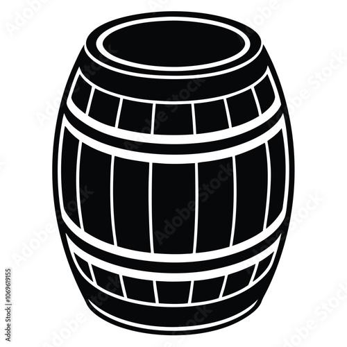 Barrel silhouette vector