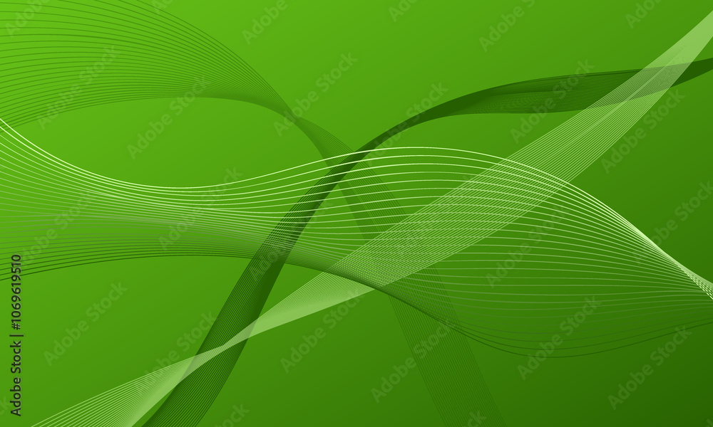 green business lines wave curves on gradient abstract background green business lines wave curves on gradient abstract background