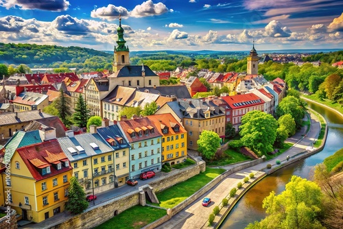 Klodzko Fortress Panoramic Cityscape, Nysa River