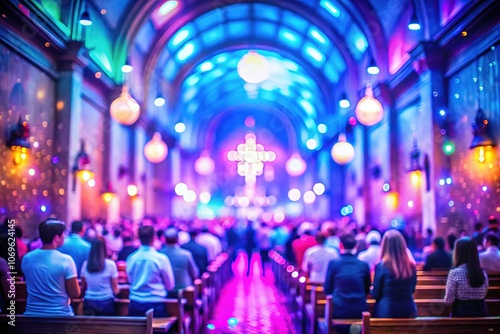 Long Exposure Church Worship - Lofi Blue Purple Pink