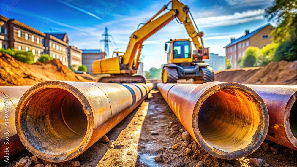 Rusty Pipes Installation - Tilt Shift Photography Rusty Pipes Installation - Tilt Shift Photography