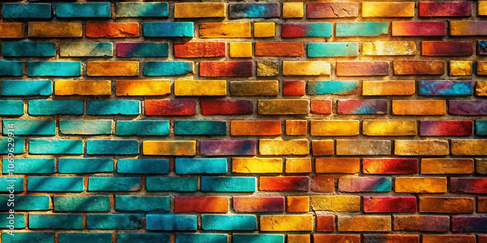A symphony of colors dances across the weathered brick, each brick a canvas for the sun's playful hues. A symphony of colors dances across the weathered brick, each brick a canvas for the sun's playful hues.