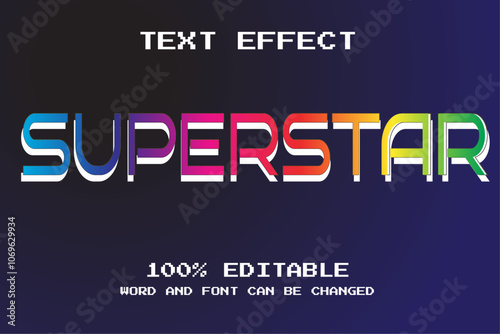 text effect superstar,editable text template