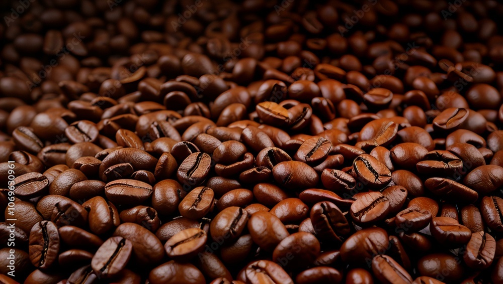 Abstract blend of coffee beans and leaves Abstract blend of coffee beans and leaves