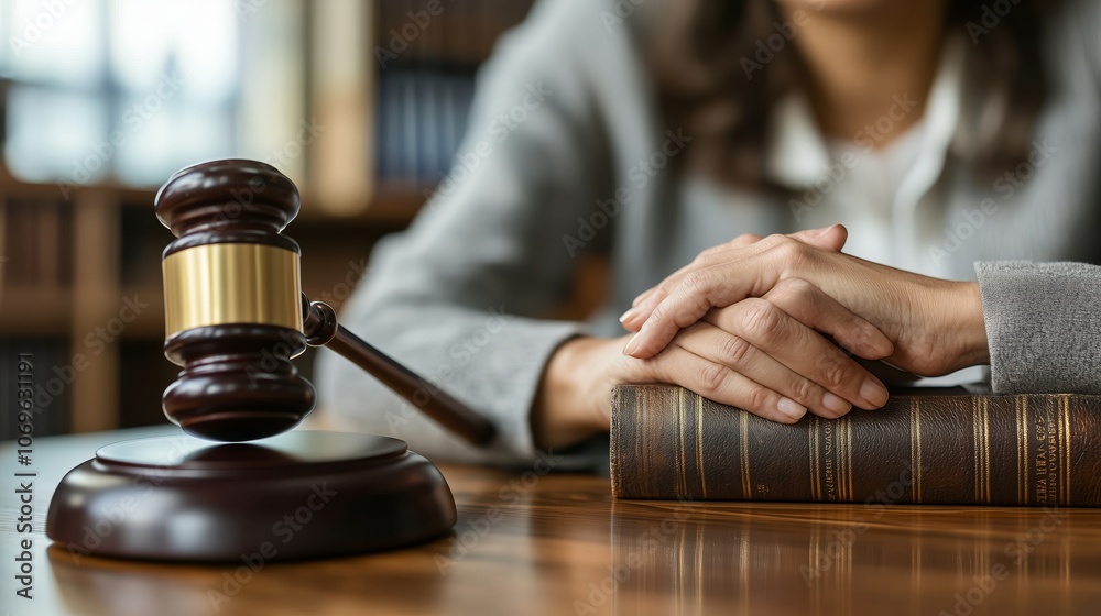 Lawyer Assisting Client in Office Setting Lawyer Assisting Client in Office Setting
