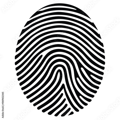 Fingerprint vector silhouette