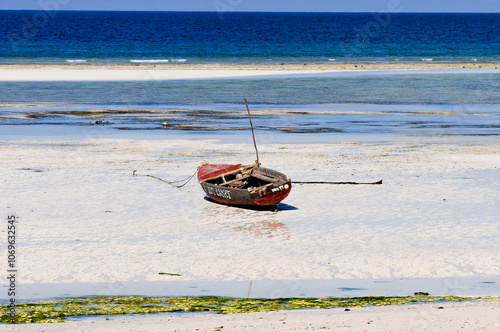 Boat on the Sand, Tanzania photo