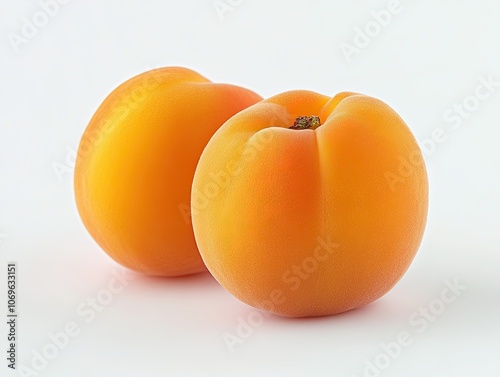 apricot isolated on white background photo