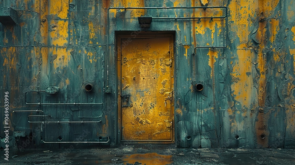 Rusty Metal Doorway: Industrial Architecture and Urban Decay Rusty Metal Doorway: Industrial Architecture and Urban Decay