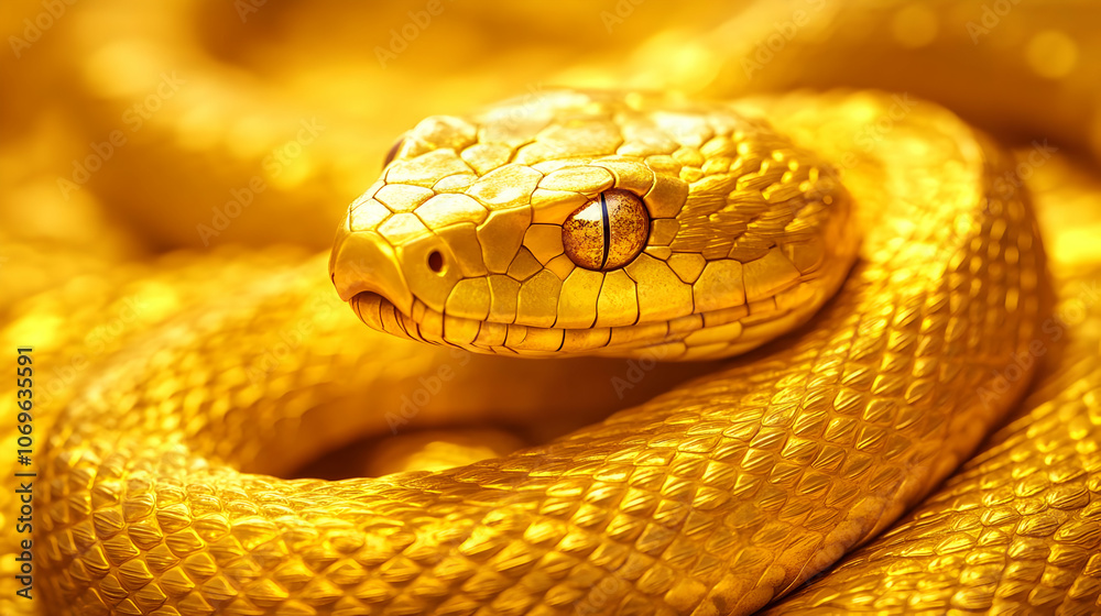 Golden Snake Illustration