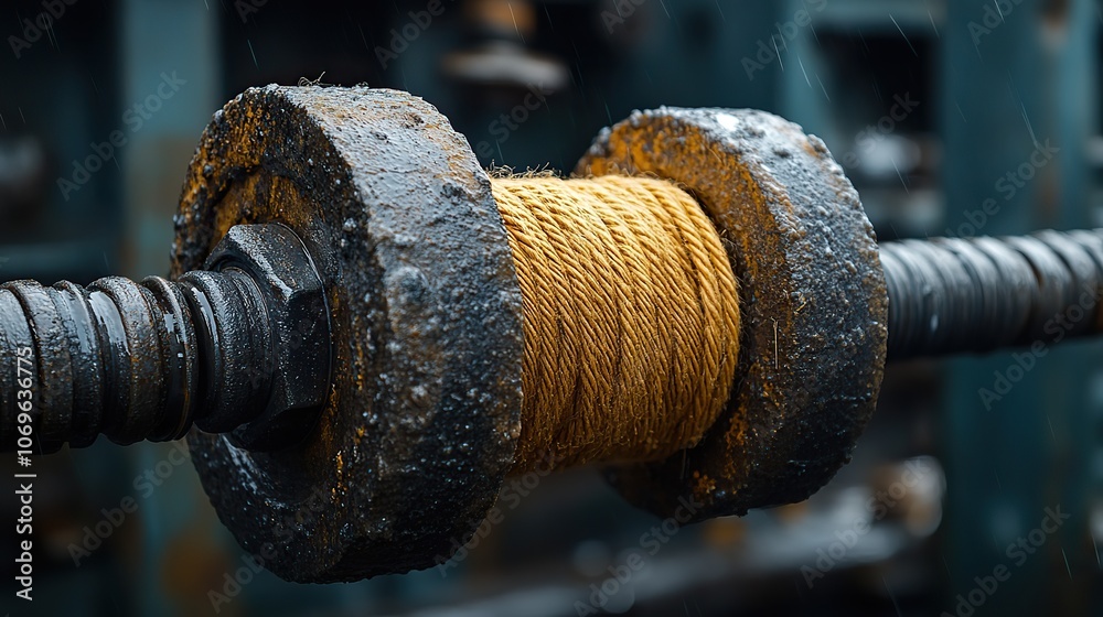 Hair and thread tangled around the axle of a caster wheel, causing it to become stuck. Hair and thread tangled around the axle of a caster wheel, causing it to become stuck.